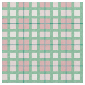 Tissu Sage vert et rose tartan cellule motif écossais