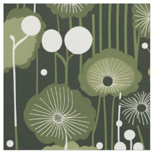 Tissu Sage vert floral sur arrière - plan foncé
