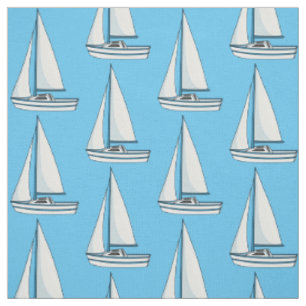 Tissu Sailboat cartoon illustration