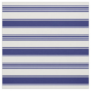 Tissu Sailor Blue & White Beach Stripes (moyenne échelle