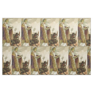 Tissu Saint Nicolas Krampus Prêtre de la fourche