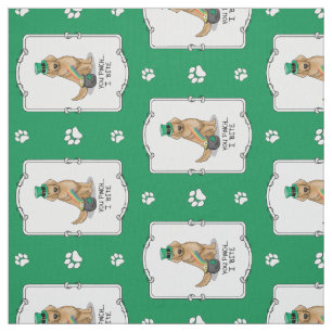Tissu Saint Patrick's Day Golden Retriever Chien