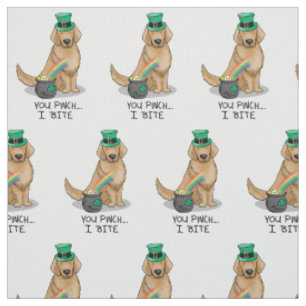Tissu Saint Patrick's Day Golden Retriever Chien