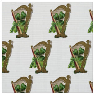 TISSU SAINT PATRICK'S DAY PARTY /IRISH HARP ET SHAMROCK