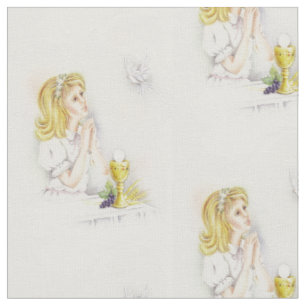 Tissu Sainte communion de Firt pour une fille