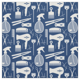 Tissu Salon Chic Retro Deep Blue & White Hair Tools