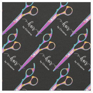 Tissu salon de coiffure ciseaux modernes