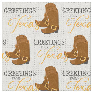 Tissu Salutations des boeufs de Cowboy du Texas