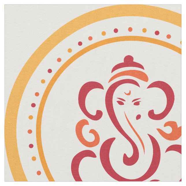 Tissu sans couture de motif de mandala de Ganesha (Fermer)