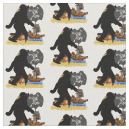 Tissu Sasquatch Pirate trésor coffre