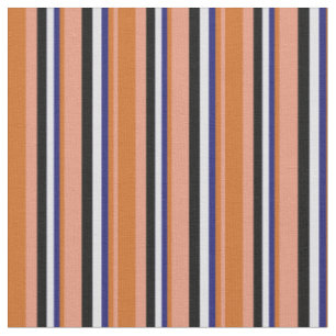 Tissu Saumon, Chocolat, Bleu de minuit, Lavande et Noir