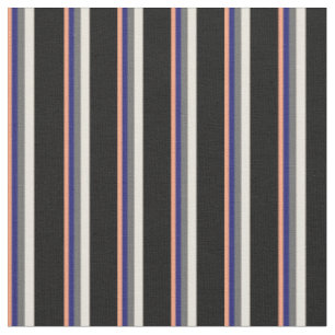 Tissu Saumon clair, Bleu nuit, Gris, Beige & Noir