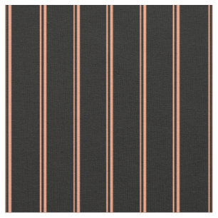 Tissu Saumon clair et Motif de bandes/lignes noires