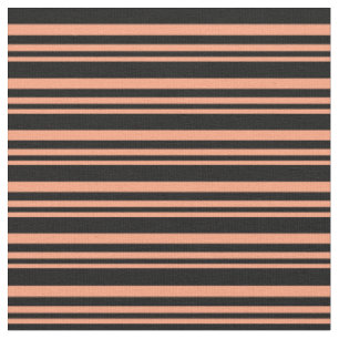 Tissu Saumon clair et rayures noires