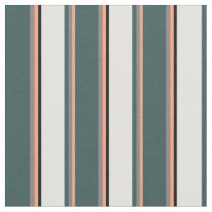 Tissu Saumon clair, gris, gris ardoise foncée, cyan et n