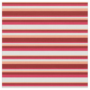 Tissu Saumon clair, rouge foncé, Crimson & Cyan clair
