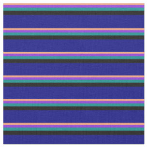 Tissu Saumon clair, violet, cyan foncé, noir et bleu