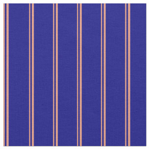 Tissu Saumon foncé et Motif de couleur bleue
