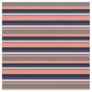 Tissu Saumon, gris Dim, bronzé, bleu nuit et noir