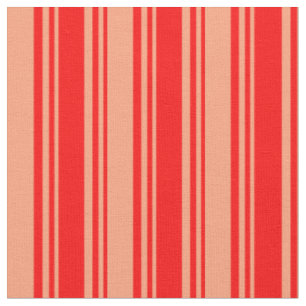 Tissu Saumon rouge et clair Motif linéaire/rayé de coule