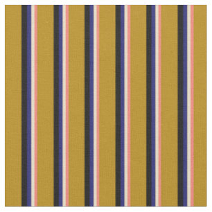 Tissu Saumon, Tan, Bleu de minuit, Noir & Or foncé