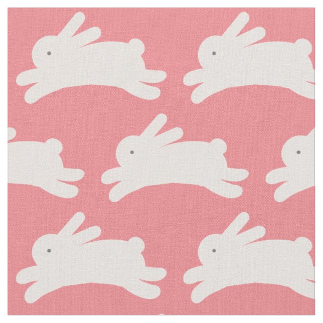Tissu Sauter Bunny Motif rose (Fermer)