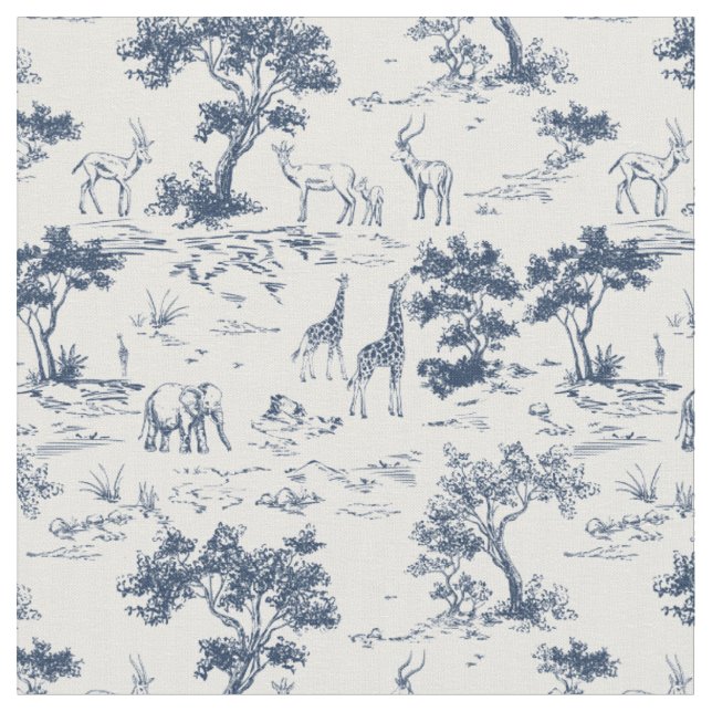 Tissu SAVANNAH toile de Jouy  (Fermer)
