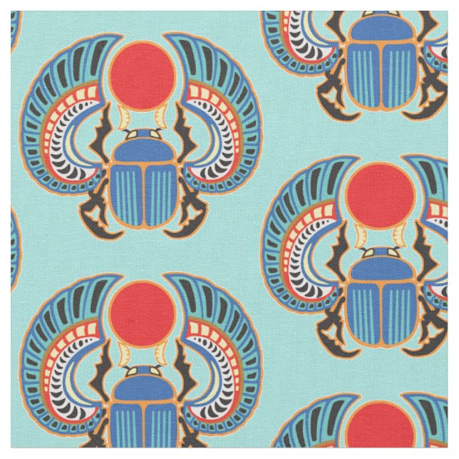 Tissu scarabée égyptien (Fermer)