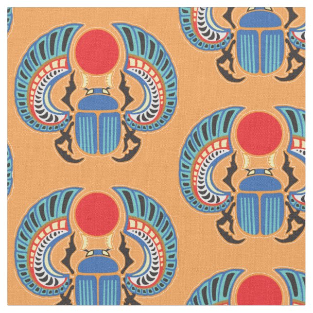 Tissu scarabée égyptien (Fermer)
