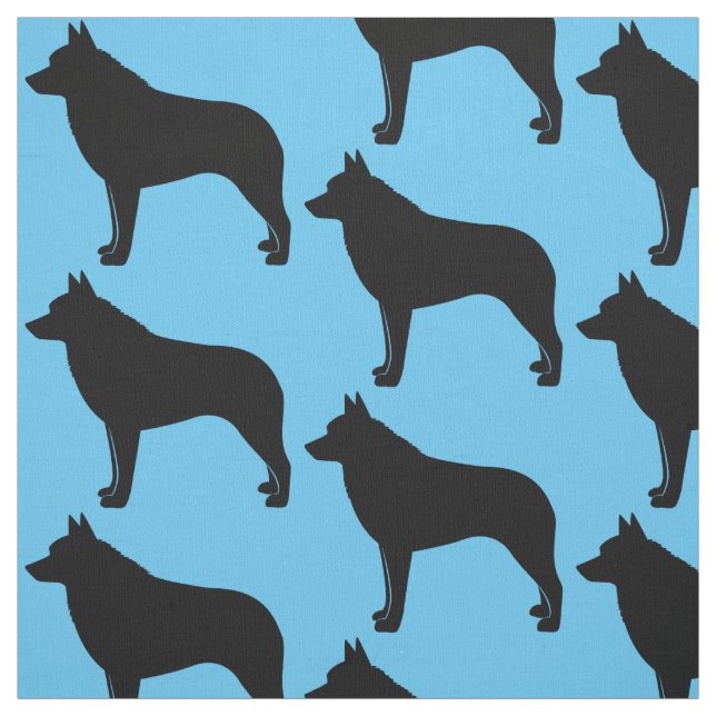 Tissu Schipperke en silhouette (Échantillon)
