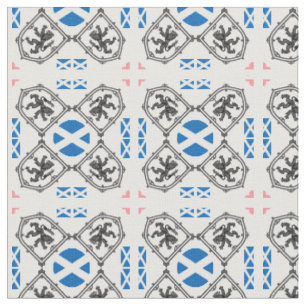 Tissu Scottish Flag & Lion, fashion Hearts/Scotland