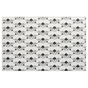 Tissu Scroll Black Spades de style tatouage Thunder_Cove