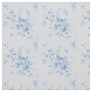 Tissu Sergé de coton de myrtille de roses d'été d'Emi