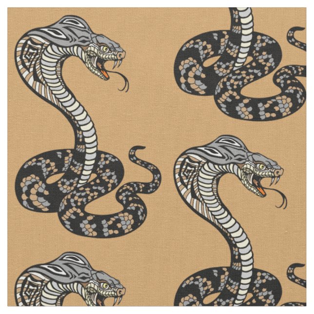 Tissu serpent de cobra (Fermer)