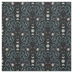 Tissu Serpents en phase lunaire