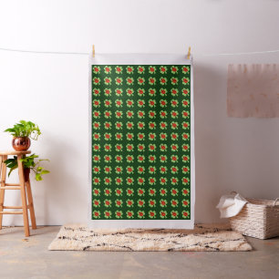 Tissu Shamrock avec le motif de pois et de coccinelle