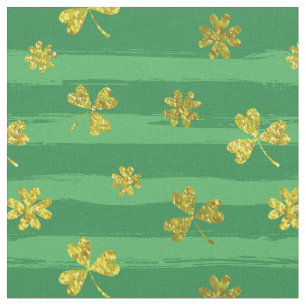 tissu shamrock doré st patrick