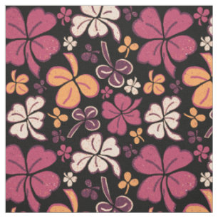 Tissu Shamrock Motif de Clover rouge Saint Patrick`s Day