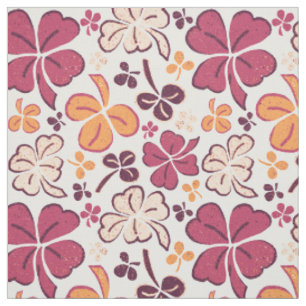 Tissu Shamrock Motif de Clover rouge Saint Patrick`s Day