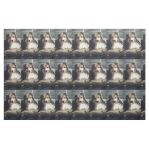 Tissu Sheltie sur le gros quart