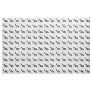 Tissu shetland sheepdog bleu merle et blanc silo