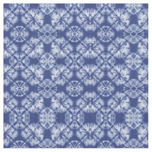 Tissu Shibori Indigo Blue Tie Dye Motif Abstrait