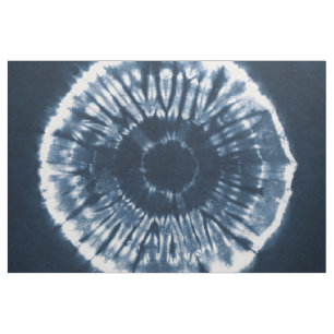 Tissu Shibori main-teint moderne de bleu d'indigo