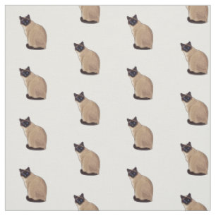 Tissu Siamese cat cartoon