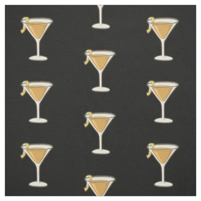 Tissu Sidecar Cocktail Motif (Échantillon)