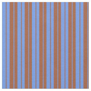 Tissu Sienna & Cornflower Blue Linked/Striped Motif
