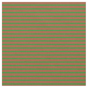 Tissu Sienna & Forest Green Linked/Striped Motif