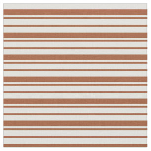 Tissu Sienne & Motif jaune clair/rayé