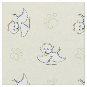 Tissu Signe sauvage sauvage de Westie de chaux