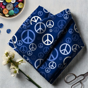 Tissu Signes de paix éparpillés Blue ID1075